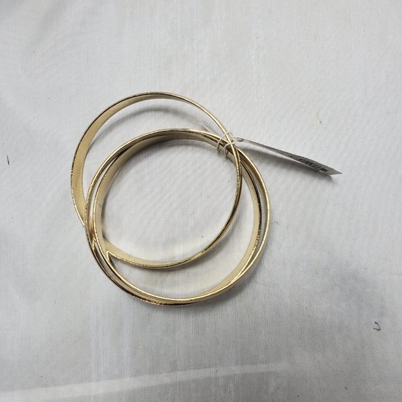 New York & Company gold trinity 3pc bangle bracelet set - Picture 6 of 6
